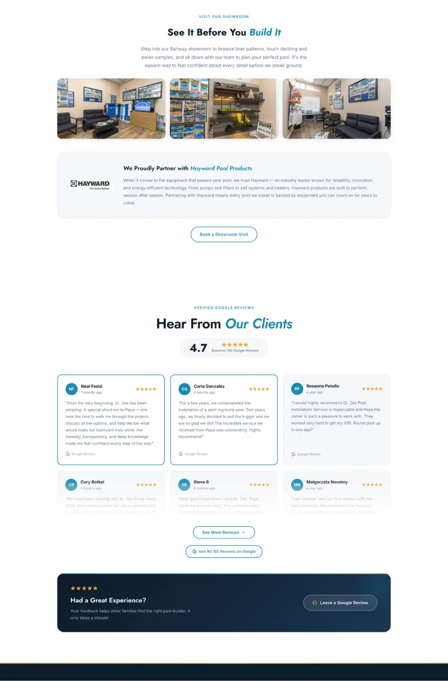 Homepage social proof